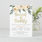 ブランチと泡立つフローラのブライダルシャワー招待 招待状 (スタンド正面)