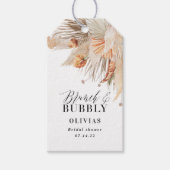 ブランチと泡立つブライダルシャワーのススキ ギフトタグ (正面)