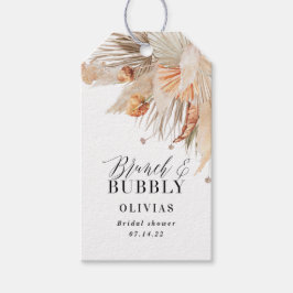 ブランチと泡立つブライダルシャワーのススキ ギフトタグ