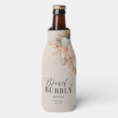 ブランチと泡立つブライダルシャワーのススキ ボトルクーラー (ボトル正面)