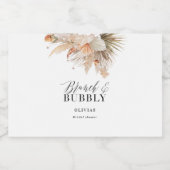 ブランチと泡立つブライダルシャワーのススキ リキュールボトルラベル (シングルラベル)