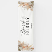 ブランチと泡立つブライダルシャワーのススキ 横断幕 (縦)