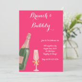 ブランチと泡立つブライダルシャワーの招待 招待状 (スタンド正面)