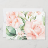 ブランチと泡立つブライダルシャワーピンクフローラ 招待状 (裏面)