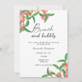 ブランチと泡立つブライダルシャワー 招待状 (正面)