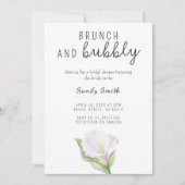 ブランチと泡立つブライダルシャワー 招待状 (正面)