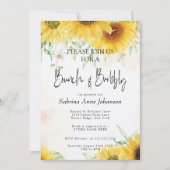 ブランチと泡立つ秋のひまわり 招待状 (正面)