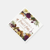 ブランチと泡立つ秋の秋フローラブライダルシャワー スタンダードカクテルナプキン (角)