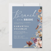 ブランチと花嫁のスクリプエレガントトブライダルシャワー 招待状 (正面)