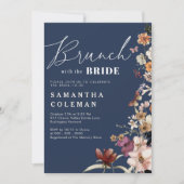 ブランチと花嫁のスクリプエレガントトブライダルシャワー 招待状 (正面)
