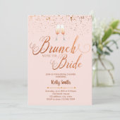 ブランチと花嫁の金ゴールドフォイルの招待 招待状 (スタンド正面)