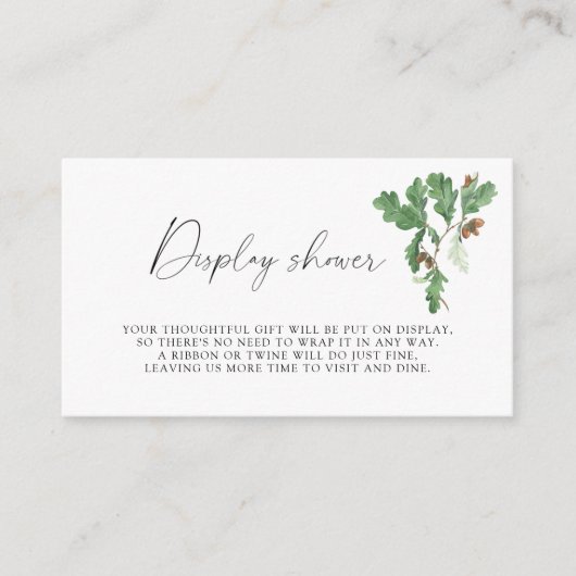 ブランチどんぐり – ディスプレイシャワー エンクロージャーカード (正面)