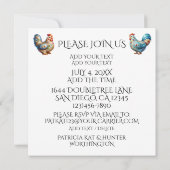 ブランチなどへの招待 招待状 (裏面)