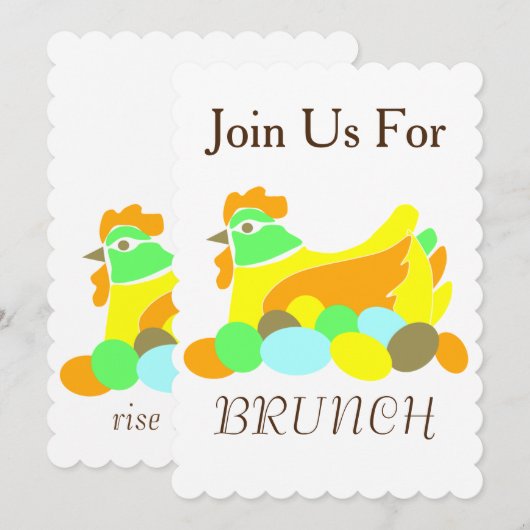 ブランチに参加 招待状 (正面/裏面)