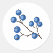 ブランチのブルーベリーのラウンドクラシックステッカー ラウンドシール (正面)