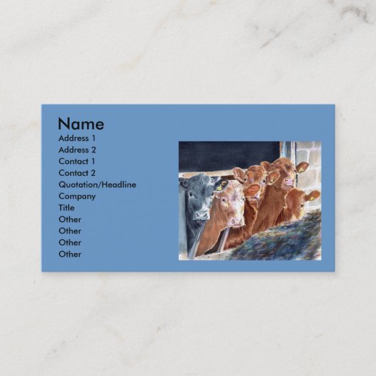 ブランチの名刺の子牛 名刺 (正面)