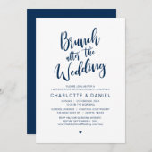 ブランチの後の結婚ザエロペメントお祝い 招待状 (正面/裏面)