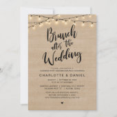 ブランチの後の結婚ザエロペメントお祝い 招待状 (正面)