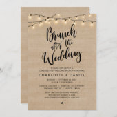 ブランチの後の結婚ザエロペメントお祝い 招待状 (正面/裏面)