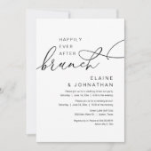 ブランチの後、幸いにも結婚の駆け落ちパーティー 招待状 (正面)