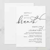 ブランチの後、幸いにも結婚の駆け落ちパーティー 招待状 (正面/裏面)