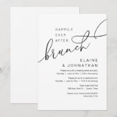 ブランチの後、幸いにも結婚の駆け落ちパーティー 招待状 (正面/裏面)