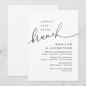 ブランチの後、幸いにも結婚の駆け落ちパーティー 招待状 (正面/裏面)