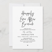 ブランチの後、幸いにも結婚の駆け落ちパーティー 招待状 (正面)