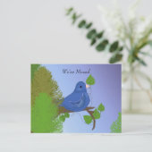 ブランチの新しいアドレスに青い鳥 案内ポストカード (スタンド正面)