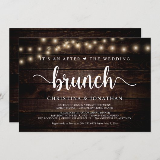 ブランチの結婚後の駆け落ち 招待状 (正面/裏面)