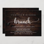 ブランチの結婚後、展開素朴パーティー 招待状 (正面/裏面)