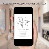 ブランチの翌日のミニマル結婚リストスクリプト 招待状