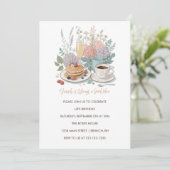 「ブランチはいつだって良いアイデア」招待状 - 花柄 招待状 (スタンド正面)