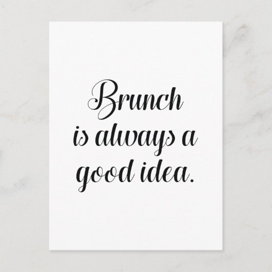 ブランチはいつも良いアイディア ポストカード (正面)