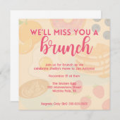 ブランチをテーマにした行遠くに/別れのパーティー 招待状 (正面/裏面)