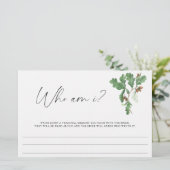 ブランチアコーン – 私の誰ブライダルシャワーゲーム 便箋 (スタンド正面)