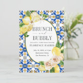 ブランチアンドバブリーイエローレモンブライダルシャワー 招待状 (スタンド正面)