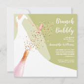 ブランチアンドバブリーグリーンブライダルシャワー 招待状 (正面)