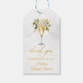 ブランチアンドバブリーシャンパンブライダルシャワー ギフトタグ (正面)