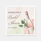 ブランチアンドバブリーシャンパンブライダルシャワー スタンダードカクテルナプキン (正面)