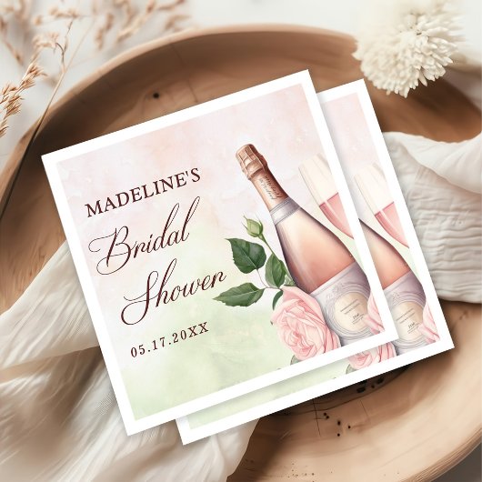 ブランチアンドバブリーシャンパンブライダルシャワー スタンダードカクテルナプキン