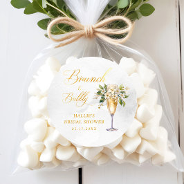 ブランチアンドバブリーシャンパンブライダルシャワー ラウンドシール