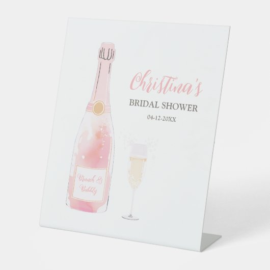 ブランチアンドバブリーシャンパンブライダルシャワー 台座サイン (正面)