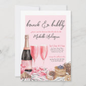 ブランチアンドバブリーシャンパンブライダルシャワー 招待状 (正面)