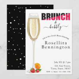 ブランチアンドバブリーシャンパンブライダルシャワー 招待状