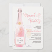 ブランチアンドバブリーシャンパンブライダルシャワー 招待状 (正面)