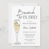 ブランチアンドバブリーシャンパンブライダルシャワー 招待状 (正面)