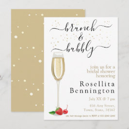 ブランチアンドバブリーシャンパンブライダルシャワー 招待状