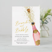 ブランチアンドバブリーシャンパンブライダルシャワー 箔招待状 (立ち正面)