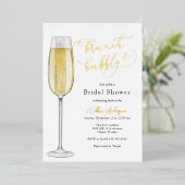 ブランチアンドバブリーシャンパンブライダルシャワー 箔招待状 (立ち正面)